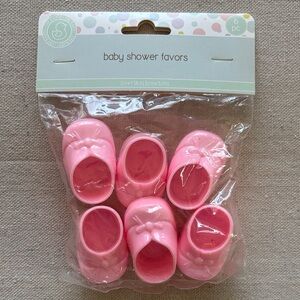 Charming Pink Baby Shower Favor Shoes
